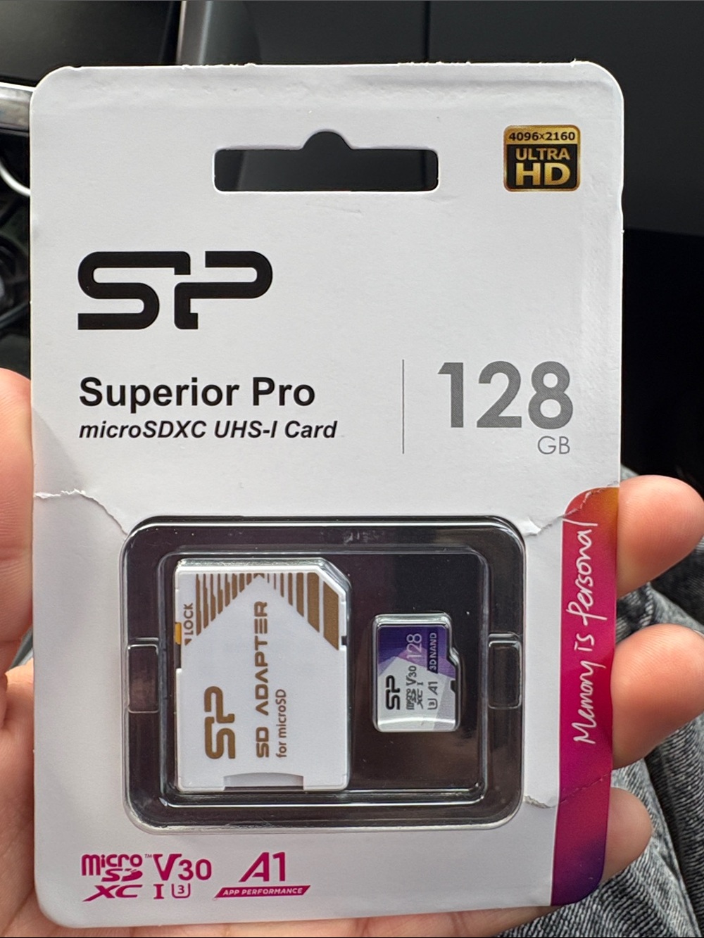 SP (Silicon Power) Superior Pro 128GB microSDXC UHS-I Card - White